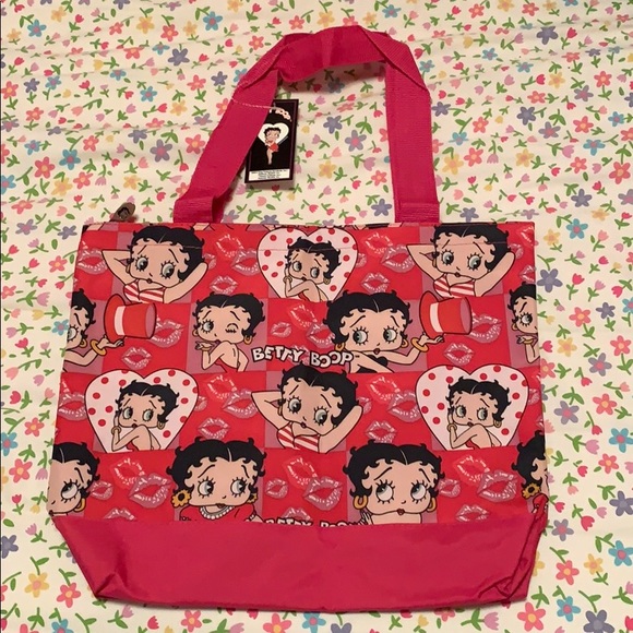 Betty Boop Handbags - Betty Boop pink tote bag w/ attached wallet NWT
